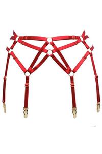 Angels Passion Kadın Lastik Harness Jartiyer - Apft146