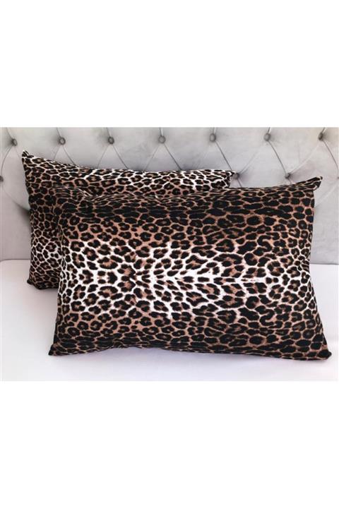 Çeyiz Bahçesi Leopar Yastık Kılıfı 2’li 50&70