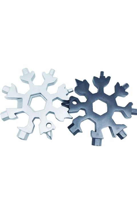 YclShop Çok Fonksiyonlu Paslanmaz Çelik Anahtar Alyan Takımı Ve ,anahtarlık Kar Tanesi Alyan Takımı