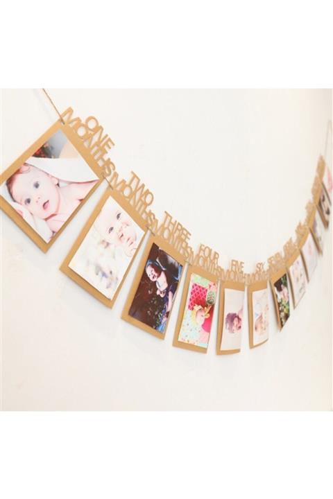 LİNALAZER 12 Ay Temalı Bebek 1 Yaş Albüm Çerçeve