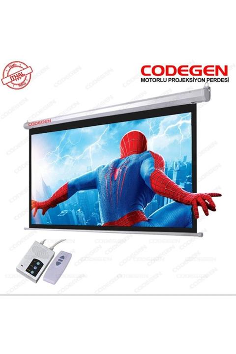 CODEGEN Fex-30 300x225cm Motorlu Uzaktan Kumanda Fiber Glass Projeksiyon Perdesi
