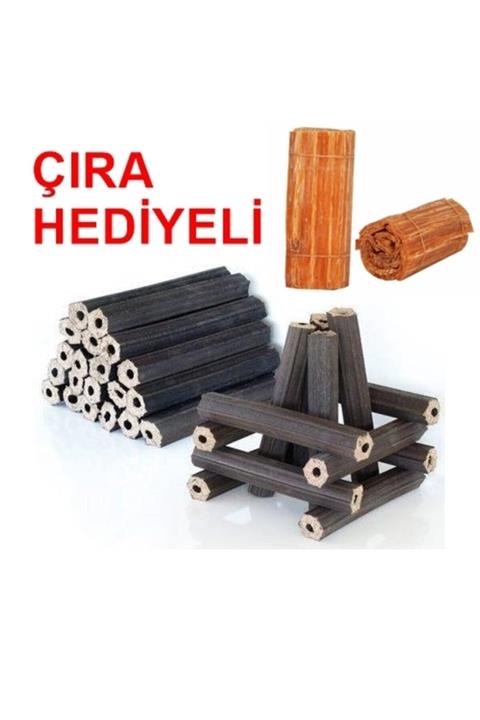 narım Briket Şömine Odunu 15kg Çıra Hediyeli