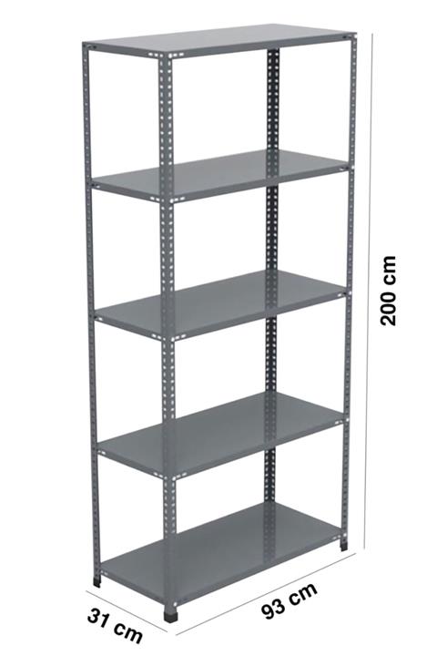 SECKİNRAFİZMİR Seçkin Çelik Raf 31*93*200 Cm 5 Katlı
