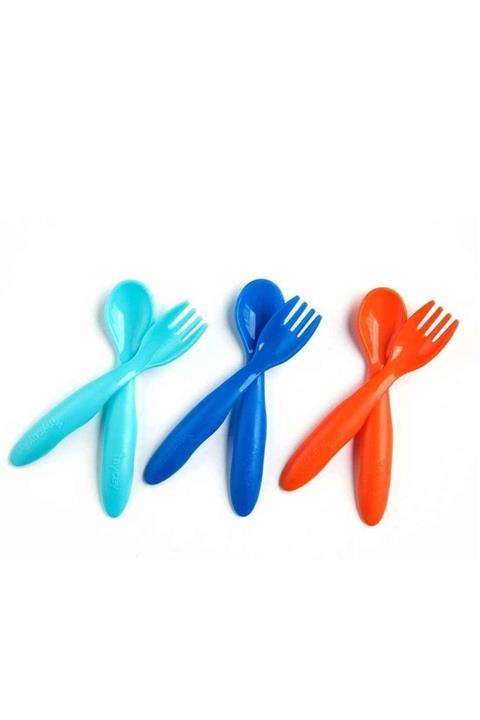 mycey Bebek Çatal Kaşık Seti 6'lı - Erkek