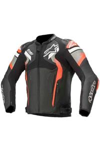 Alpinestars Atem V4 Siyah/Beyaz/Kırmızı Deri Motosiklet Montu