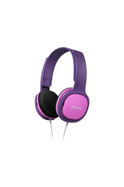 Philips Shk2000 Kulak Üstü Kulaklık Pembe / Mor (çocuklar Için)
