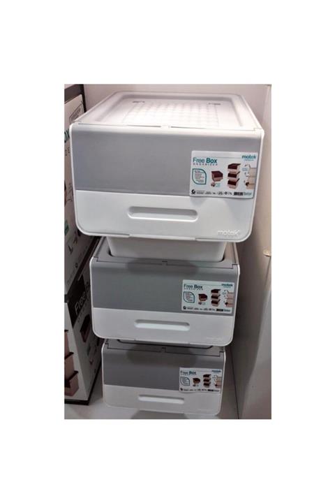 Motek Organızer Tekerlekli Eşya Ve Erzak Kutusu 3x33 Litre