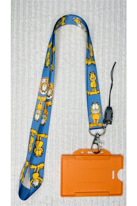 Staffy Garfield Temalı Boyun Askı Ipi Ve Kartlık