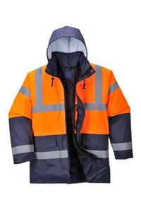 PORTWEST ™ S467 - Hi-vis Çift Renk Turuncu Trafik Parka