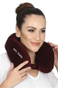 Viscofoam Visco Foam Ortopedik Boyun Comfort Bordo Seyahat Yastığı Visco Yastık