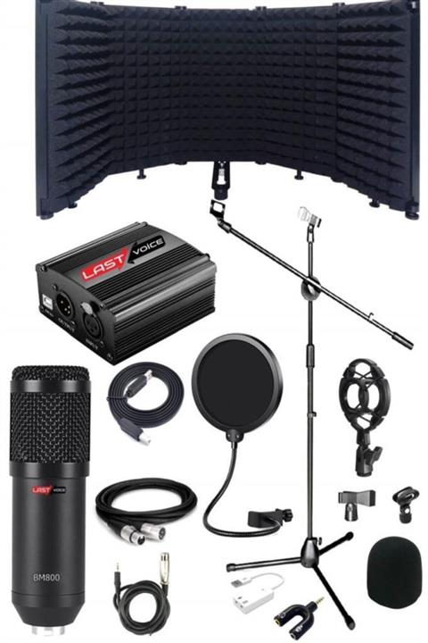 Lastvoice Bm800pfx Mikrofon Yalıtım Paneli Phantom Stand Filtre Shock Mount set