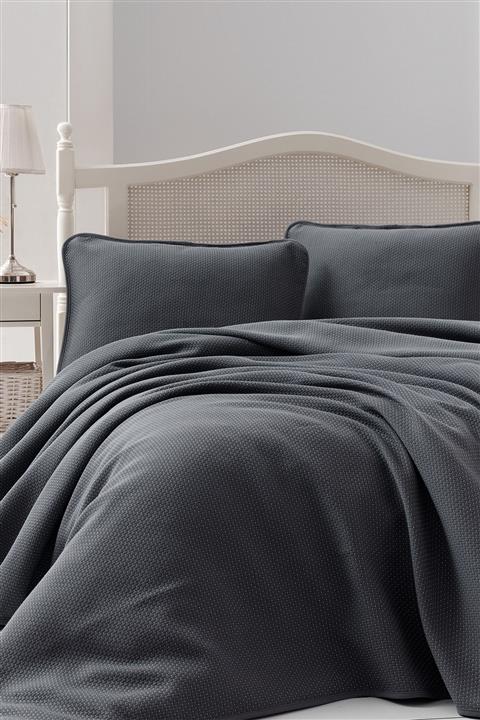 Şaheser Liv %100 Pamuklu Pike Takımı Gri