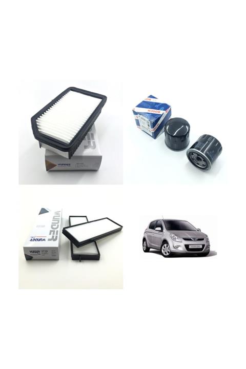 Bosch Hyundai i20 1.2 Benzin ve LPG (2009 - 2014) Filtre Bakım Seti