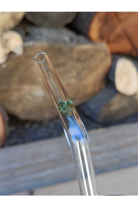 Cen Cam Cam Pipet Yeşil Kalpli