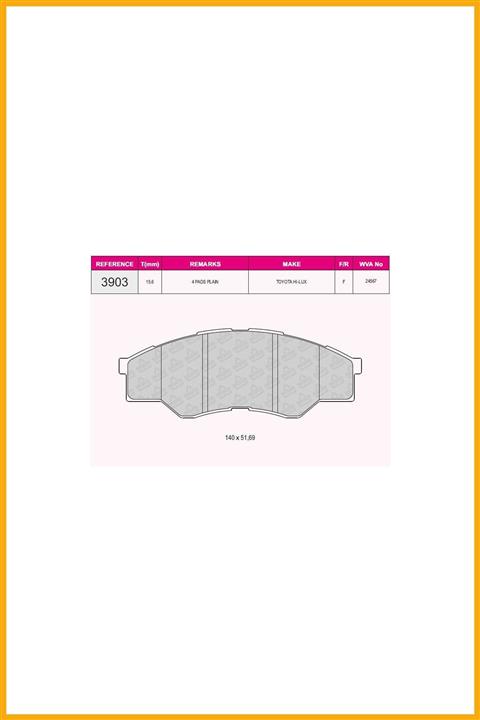 AAVDAN On Fren Balatası Hılux Vıgo Iıı Pıckup 2.5 2007  4x2