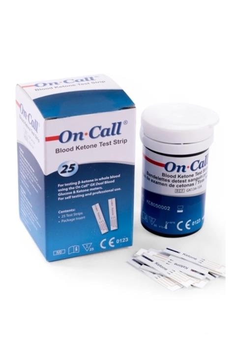 On Call Keton Ölçüm Stribi - 25 Test