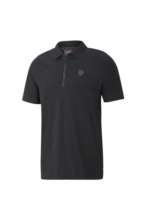 Puma Ferrari Style Polo Erkek Siyah Polo T-shirt - 53177401