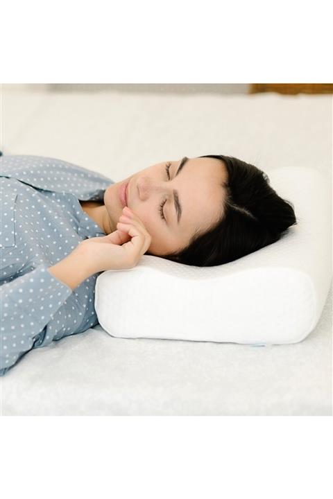 MegaStok Ortopedik Rahat Visko Boyun Yastığı Yastık Visko Yastık Destekli Yastık Visko