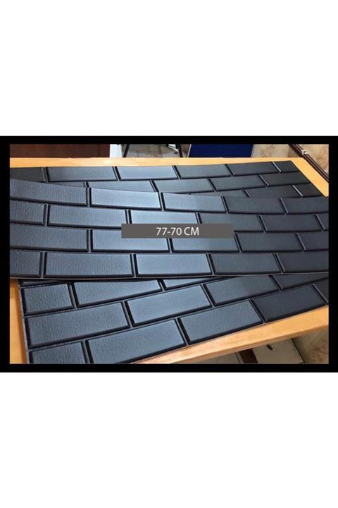 Renkli Duvarlar Kendinden Yapışkanlı Tuğla Desenli Siyah Ofis Model Duvar Paneli Nw87