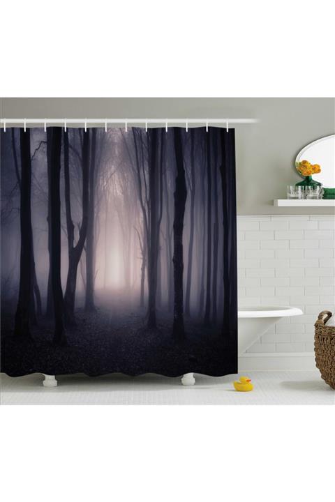 Orange Venue Doğa Duş Perdesi Büyülü Orman