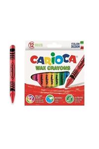 CARIOCA Wax Crayon Elleri Kirletmeyen Pastel Boya (Mum Boya) Kalemi 12'li