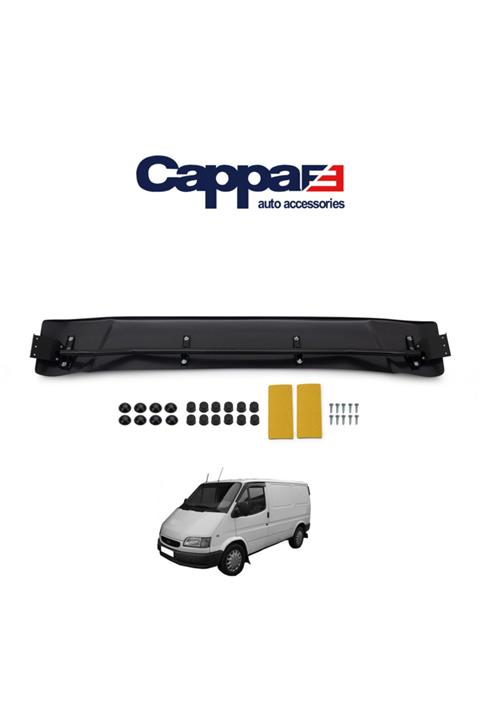 Cappafe Ford Transit Ön Cam Güneşliği Siperlik Vizör Şapka Terek Akrilik (Abs) Piano Black 1993-2002