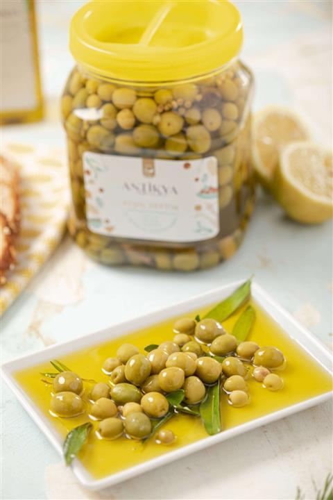 ANTİKYA Hatay Doğal El Yapımı Yeşil Zeytin - 1 Kg