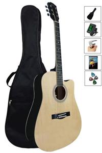 Midex Grx-41nt Kesik Kasa Akustik Gitar 4/4 Yetişkin Boy (çanta Tuner Capo Metod Pena)