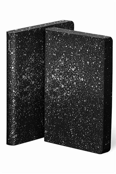 NUUNA Gri Noktalı Deri Defter Mılky Way (A6 PREMİUM KAĞIT - 176 SAYFA)