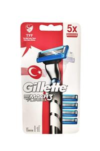 Gillette Mach3 Turbo Tıraş Makinesi +5 Yedek Milli Takım