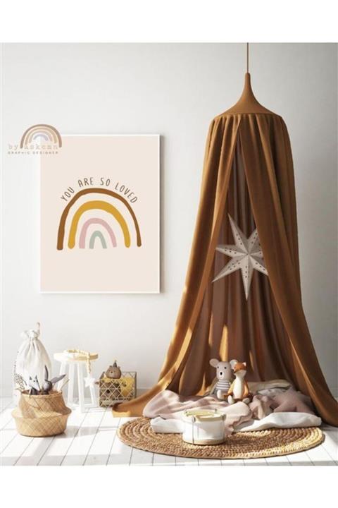 LYN HOME & DECOR Sütlü Kahve Şifon Cibinlik