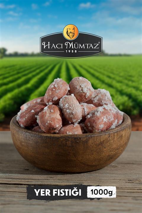 Hacı Mümtaz 1958 Tuzlu Kavrulmuş Jumbo Yer Fıstığı 1kg