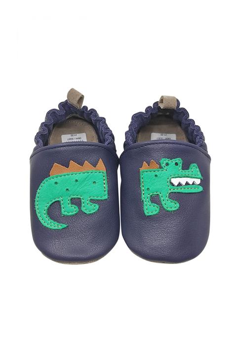 MODAPATİK Erkek Bebek Lacivert Deri Patik Timsah Patik