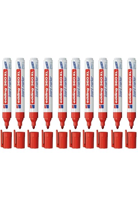 Edding 360xl Beyaz Tahta Kalemi Kırmızı 10 Lu Kutu