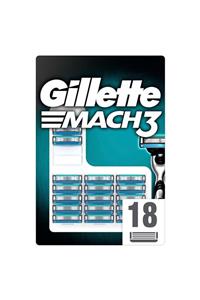 Gillette Mach3 18'li Yedek Tıraş Bıçağı Karton Paket