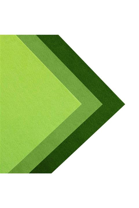 toptankece Kalın Keçe 50x50 Cm Yeşil Tonlar 3 Renk