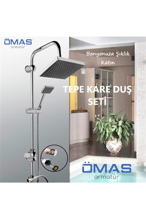 ÖMAS Otomasyon Kare Tepe Yağmurlama Duş Seti,robot Tepe Duş Seti