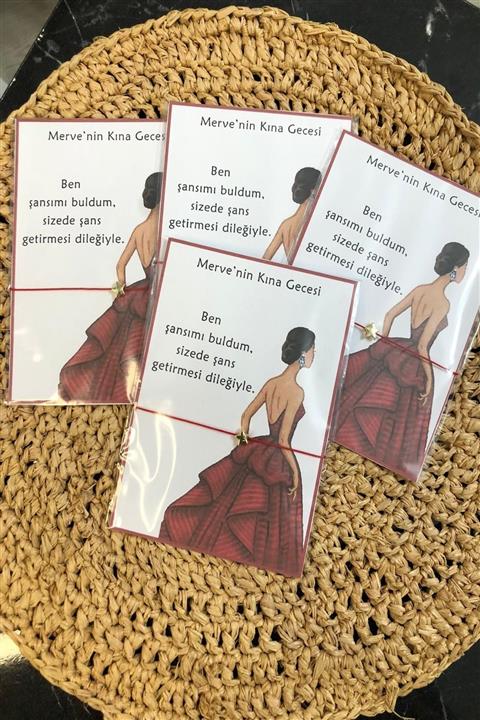 İsabella Accessories Kına Mevlidi Kına Hatırası Kına Hediyesi Şans Bilekliği 18 Adet