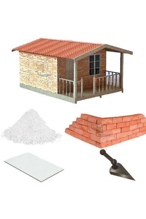 Kalite Sepetinde Minyatür Tuğla Çırak 2 Yapı Inşaat Seti