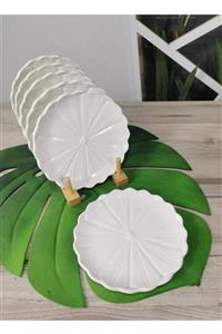kitchen sense 17 Cm 6'lı Papatya Pasta Ve Tatlı Tabağı
