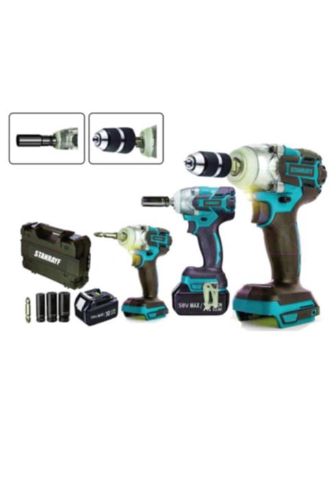 stanrayf Germany Jsmn 58v 6ah Bl Motor Kömürsüz Darbeli Somun Sökme Vidalama Matkap