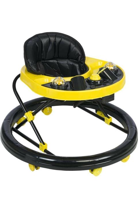 eynbaby Eyn Baby Ayarlı Yuvarlak Örümcek Yürüteç Bebek Yürüteci - Sarısiyah
