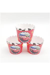 Kelebek Oyuncak Cars (şimşek Mcqueen) Cupcake (muffin) Kabı (25 Adet)