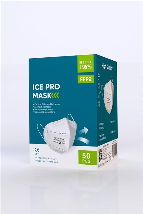 icepro mask Ffp2 Nr Özellikli Ce Ve Iso Sertifikalı 50 Adet Maske