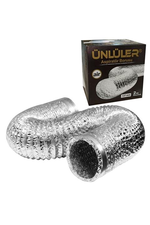ünlüler Telli Davlumbaz Aspiratör Borusu Iç Çap 12cm Uzunluk 2 Metre-tüm Davlumbazlara Uyumlu-kolay Montaj