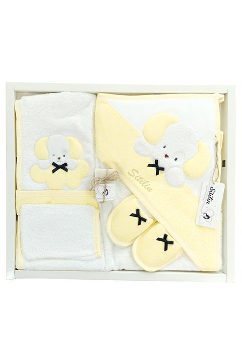 Sitilin Kız Erkek Bebek Unixex Bornoz :havlu Takımı 0-2 Yaş