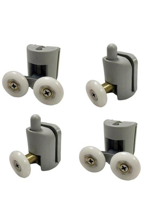 EYM Duşakabin Tekerleği 4 Lü Set Gri Teker Çapı 22 Mm Rulman Cam Kabinler Için