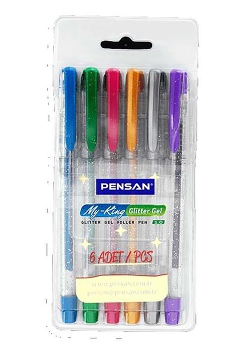 Pensan My-kıng Simli Jel Kalem 6lı Set