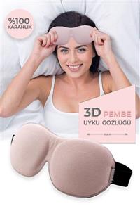 Viscofoam Uyku Gözlüğü Uyku Bandı 3d Uyku Gözlüğü Pembe