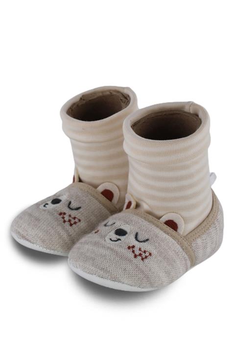 Pommy Kids Kayrdırmaz Taban Çoraplı Bebek Patik Ilk Adım Ayakkabısı